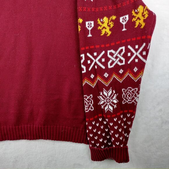 Game of Throne Sweater Men XXL Ugly Christmas Party Fair Isle I Drink Know Thing - Picture 11 of 12